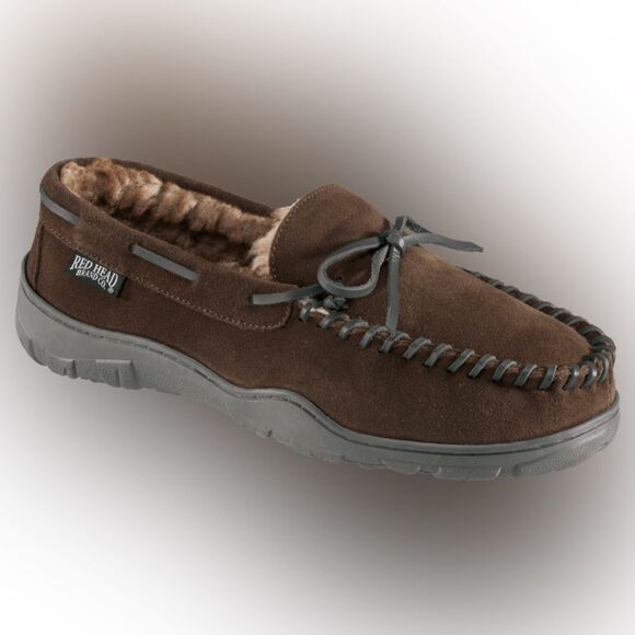RedHead Suede Moc Slippers for Men size 13 NWT‎ in box - Picture 1 of 8